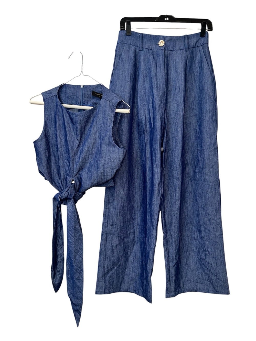 Commense Cross-Tie Crop Top & Wide-Leg Pants Set – Size Small (US 4) NWT - Picture 4 of 15